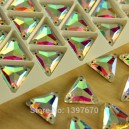 Strass à coudre 12mm TRIANGLE crystal AB