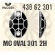 16x11 MM OVAL CRYSTAL MC -5p