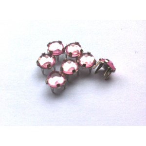 STRASS A GRIFFES 6MM ROSE -100p