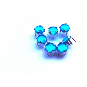 STRASS A GRIFFES 6MM TURQUOISE -100p