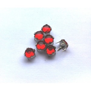 STRASS A GRIFFES 6MM ROUGE 100p