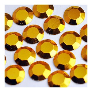 STRASS ALUMINIUM HOT FIX 4 MM GOLD