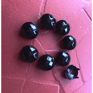 CLOU BOMBÉ MULTI FACETTES LAQUE NOIR 9 mm
