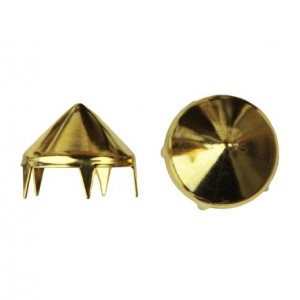 CLOU POINTU "SPIKE" 12 mm GOLD -50p